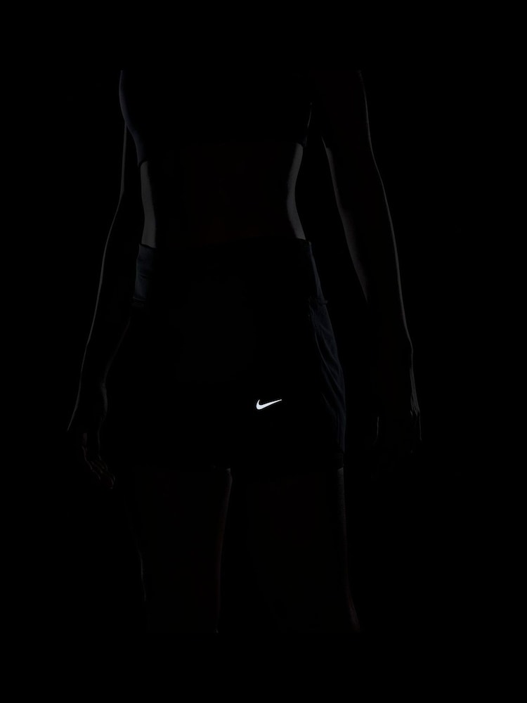 Nike Black Dri FiT Swift Mid Rise 3 Inch 2 in 1 Running Shorts with Pockets - Image 10 of 10
