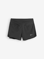 Nike Black Dri FiT Swift Mid Rise 3 Inch 2 in 1 Running Shorts with Pockets - Image 8 of 10