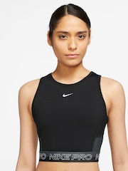 Schwarz - Nike Pro Dri-fit Femme Kurzer Trägertop - Bild 1 von 3