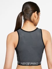 Schwarz - Nike Pro Dri-fit Femme Kurzer Trägertop - Bild 2 von 3