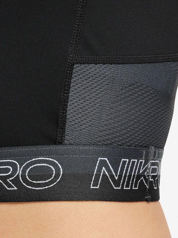 Schwarz - Nike Pro Dri-fit Femme Kurzer Trägertop - Bild 3 von 3