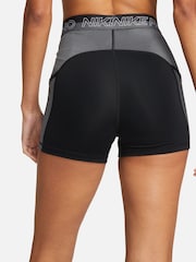 Nike Black/Grey Pro Dri-FIT 3-Inch Shorts - Image 2 of 5