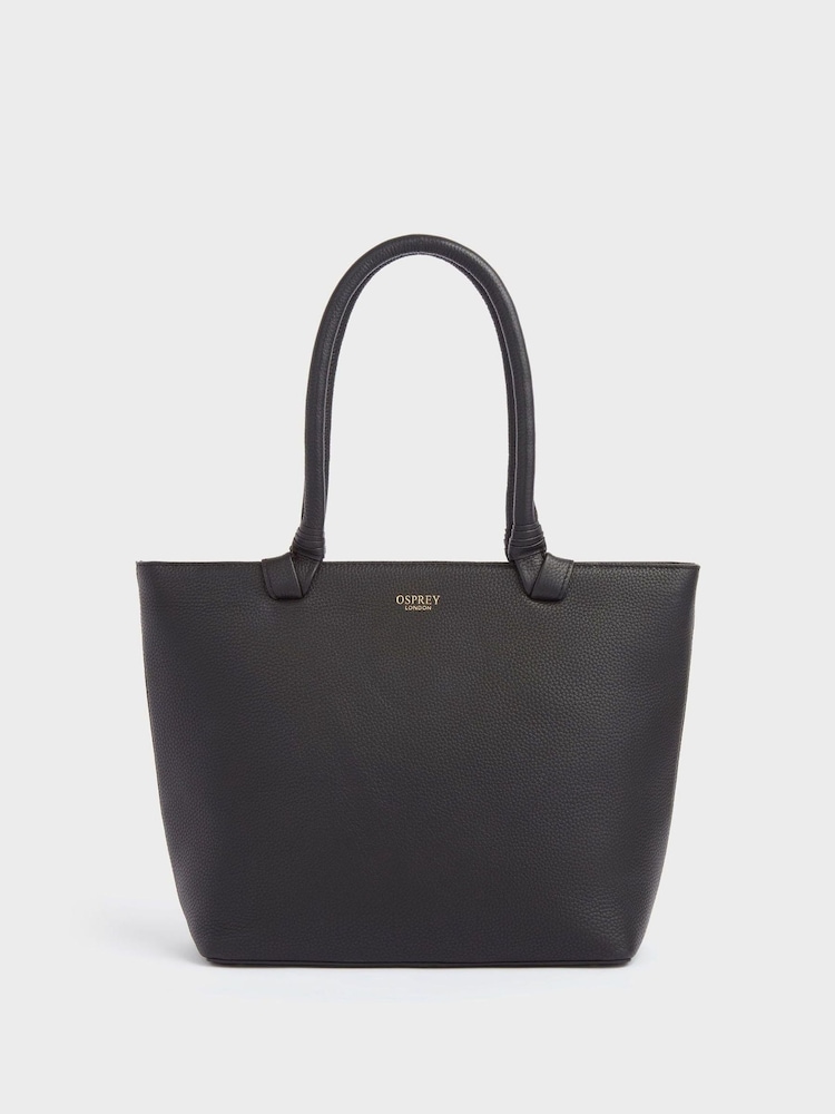 OSPREY LONDON Tan The Collier Leather Shoulder Tote Bag - Image 1 of 4