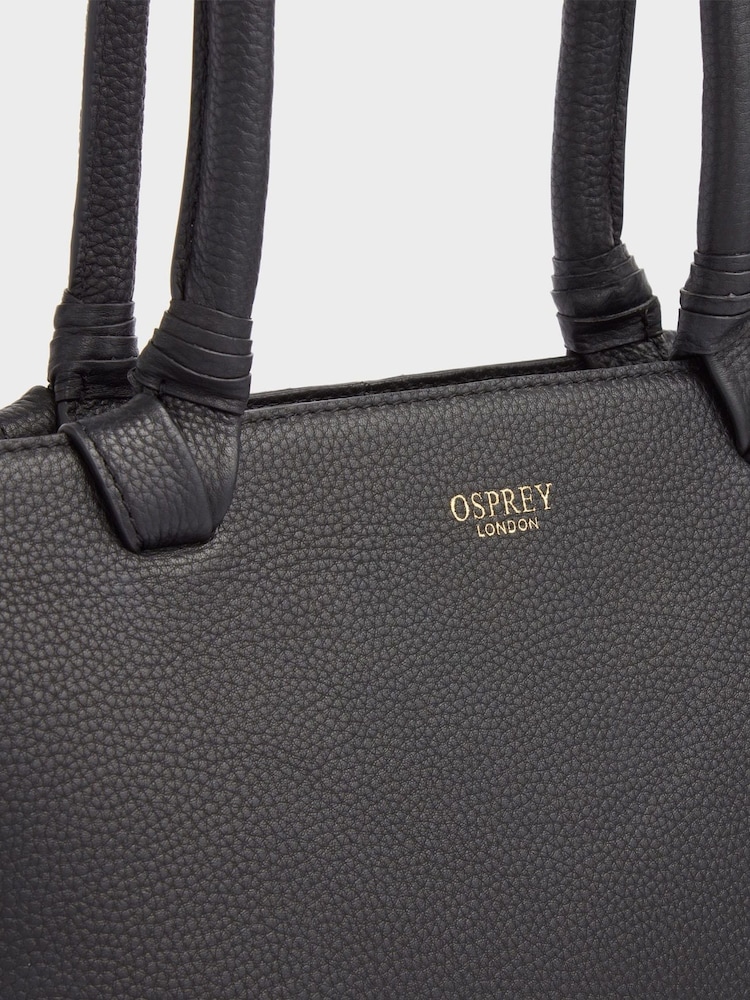OSPREY LONDON Tan The Collier Leather Shoulder Tote Bag - Image 4 of 4
