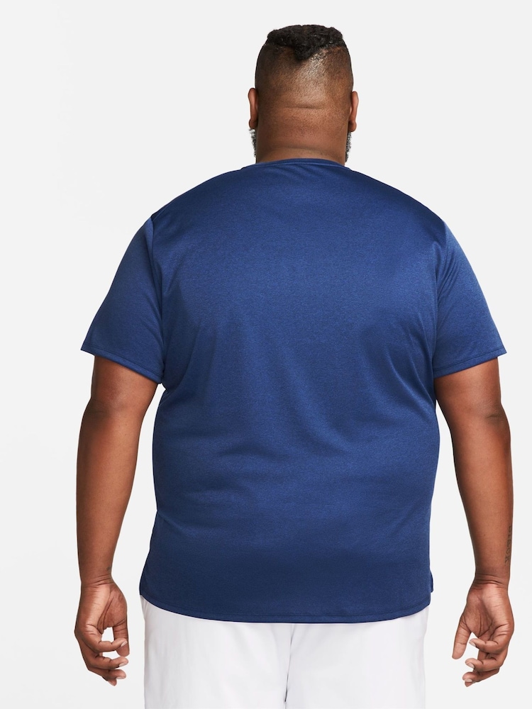 Nike Royal Blue Dri-FIT Miler UV Running T-Shirt - Image 2 of 5