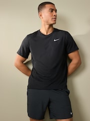 Nike Black Dri-FIT Miler Running T-Shirt - Image 1 of 4
