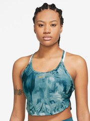 Nike Blue One Dri-FIT Cropped All Over Print Tank Top - Image 1 of 3