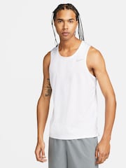 Nike White Dri-FIT Miler Running Vest Top - Image 1 of 12