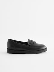 Schwarz/Matt - Slipper aus Leder für die Schule - Image 2 of 7