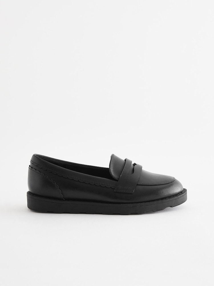 Schwarz/Matt - Slipper aus Leder für die Schule - Image 2 of 7