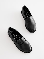 Schwarz/Matt - Slipper aus Leder für die Schule - Image 3 of 7