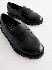 Schwarz/Matt - Slipper aus Leder für die Schule - Image 6 of 7