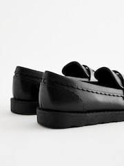 Schwarz/Matt - Slipper aus Leder für die Schule - Image 7 of 7