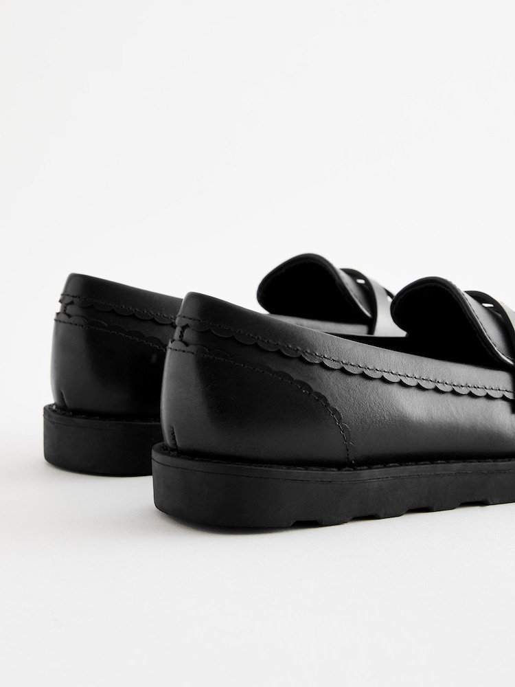 Schwarz/Matt - Slipper aus Leder für die Schule - Image 7 of 7