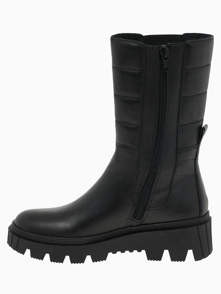 Gabor Jelena Black Leather Fashion Boots - Image 2 of 5