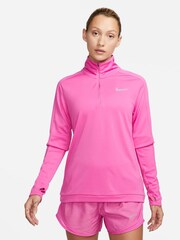 Nike Pink Dri-FIT Pacer 1/4Zip Running Top - Image 1 of 7