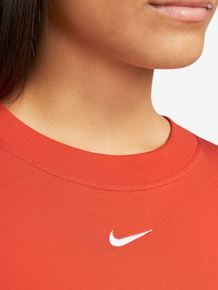 Nike Red Mini Swoosh Oversized T-Shirt - Image 3 of 3