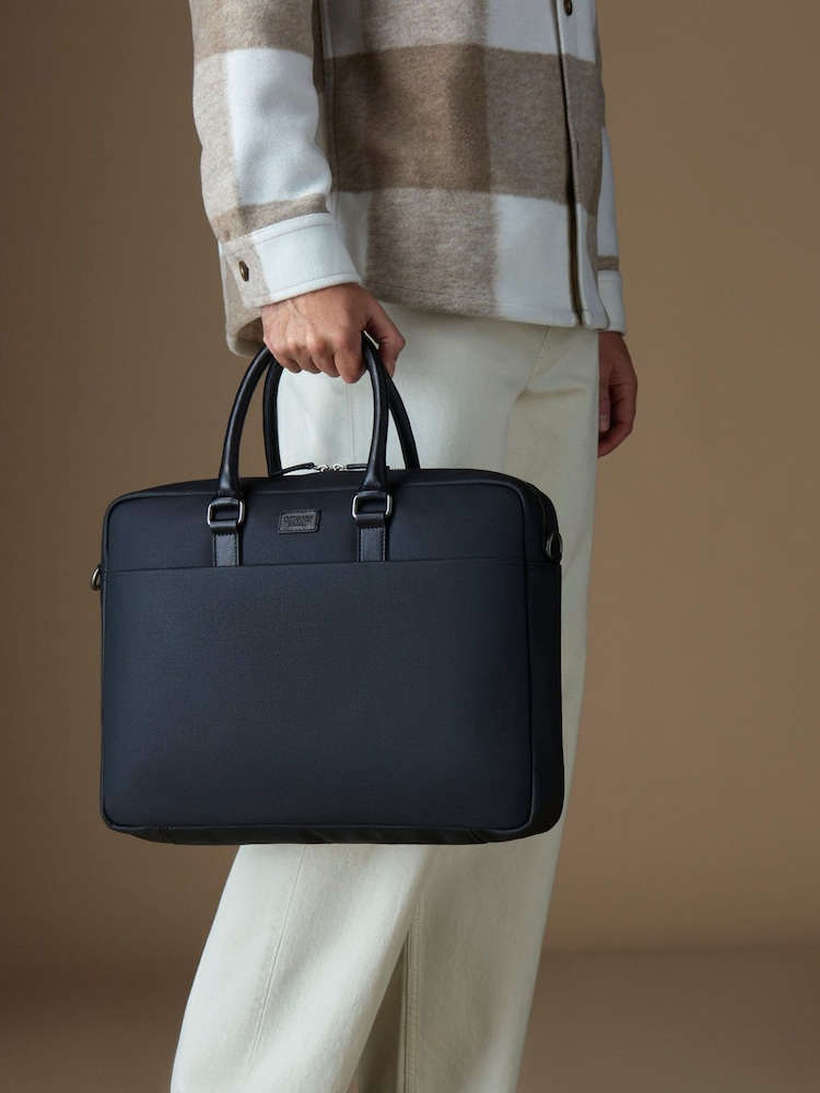 OSPREY LONDON Waxed Canvas & Glazed Calf Leather Grantham Laptop Bag - Image 1 of 7