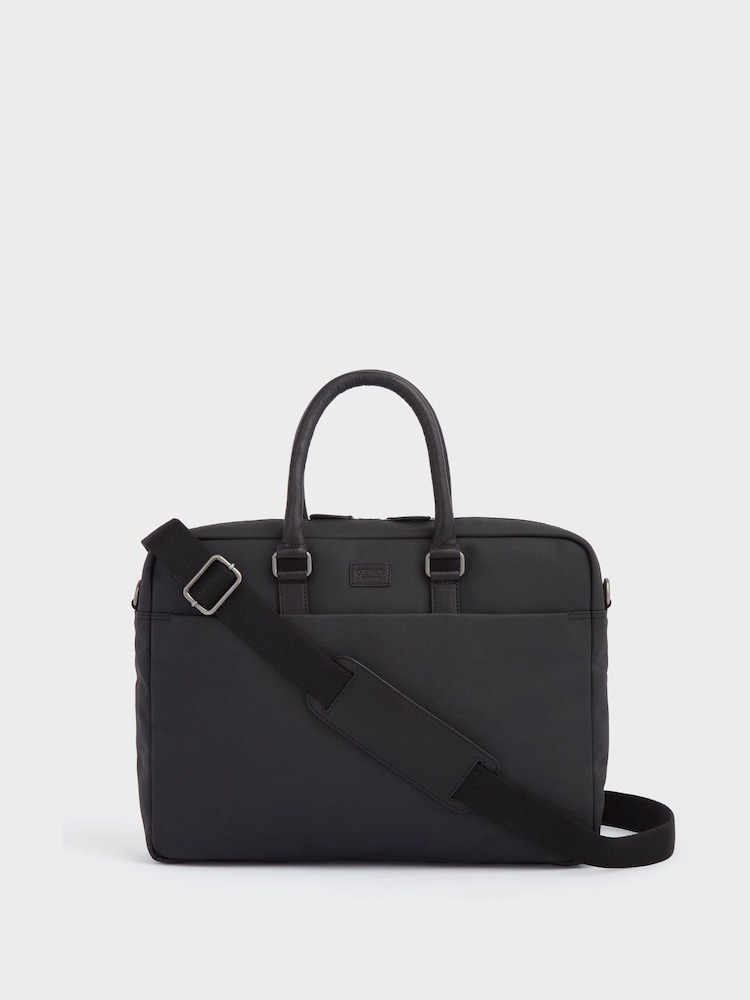 OSPREY LONDON Waxed Canvas & Glazed Calf Leather Grantham Laptop Bag - Image 2 of 7