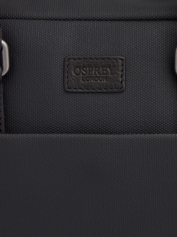 OSPREY LONDON Waxed Canvas & Glazed Calf Leather Grantham Laptop Bag - Image 7 of 7