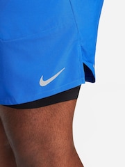 Nike Blue Dri-FIT Stride 7 Inch 2-In-1 Running Shorts - Image 11 of 14