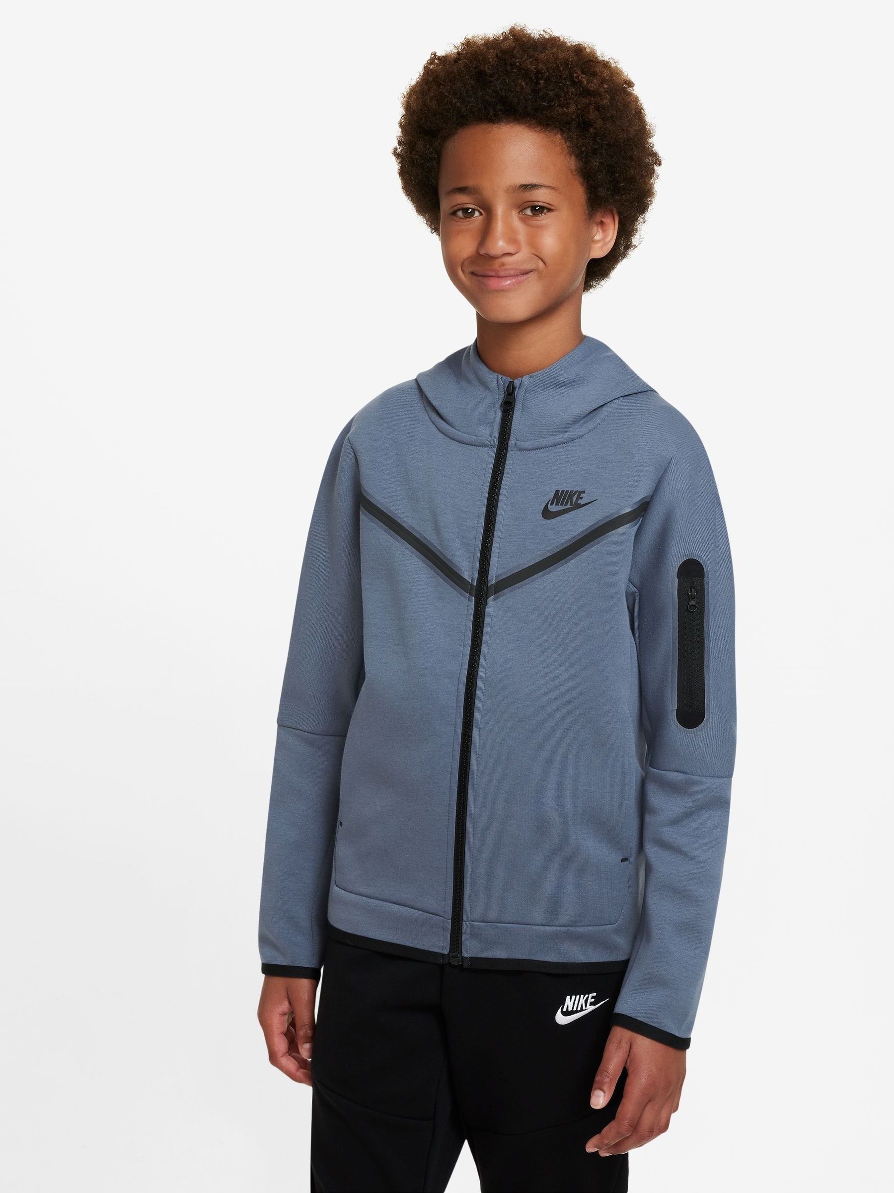 Buy Nike Diffused Blue Tech Fleece Hoodie from Next Luxembourg