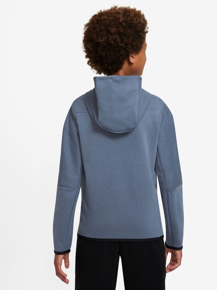 Nike Diffused Blue Tech Fleece Hoodie - Image 2 of 3 Nike Diffused Blue Tech Fleece Hoodie - Image 2 of 3