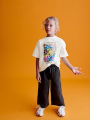 Ecru Oversized Embellished Graphic T-Shirt (3-16yrs) - Image 2 of 8