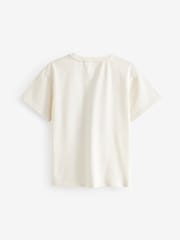 Ecru Oversized Embellished Graphic T-Shirt (3-16yrs) - Image 6 of 8