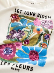 Ecru Oversized Embellished Graphic T-Shirt (3-16yrs) - Image 7 of 8