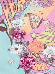 Blue/Pink Oversized Embellished Graphic T-Shirt (3-16yrs) - Image 6 of 6