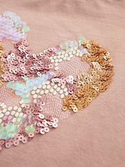 Pink Heart Sequin T-Shirt (3-16yrs) - Image 7 of 7