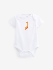 White Printed Baby 100% Cotton Bodysuits 7 Pack - Image 6 of 9
