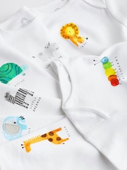 White Printed Baby 100% Cotton Bodysuits 7 Pack - Image 7 of 9