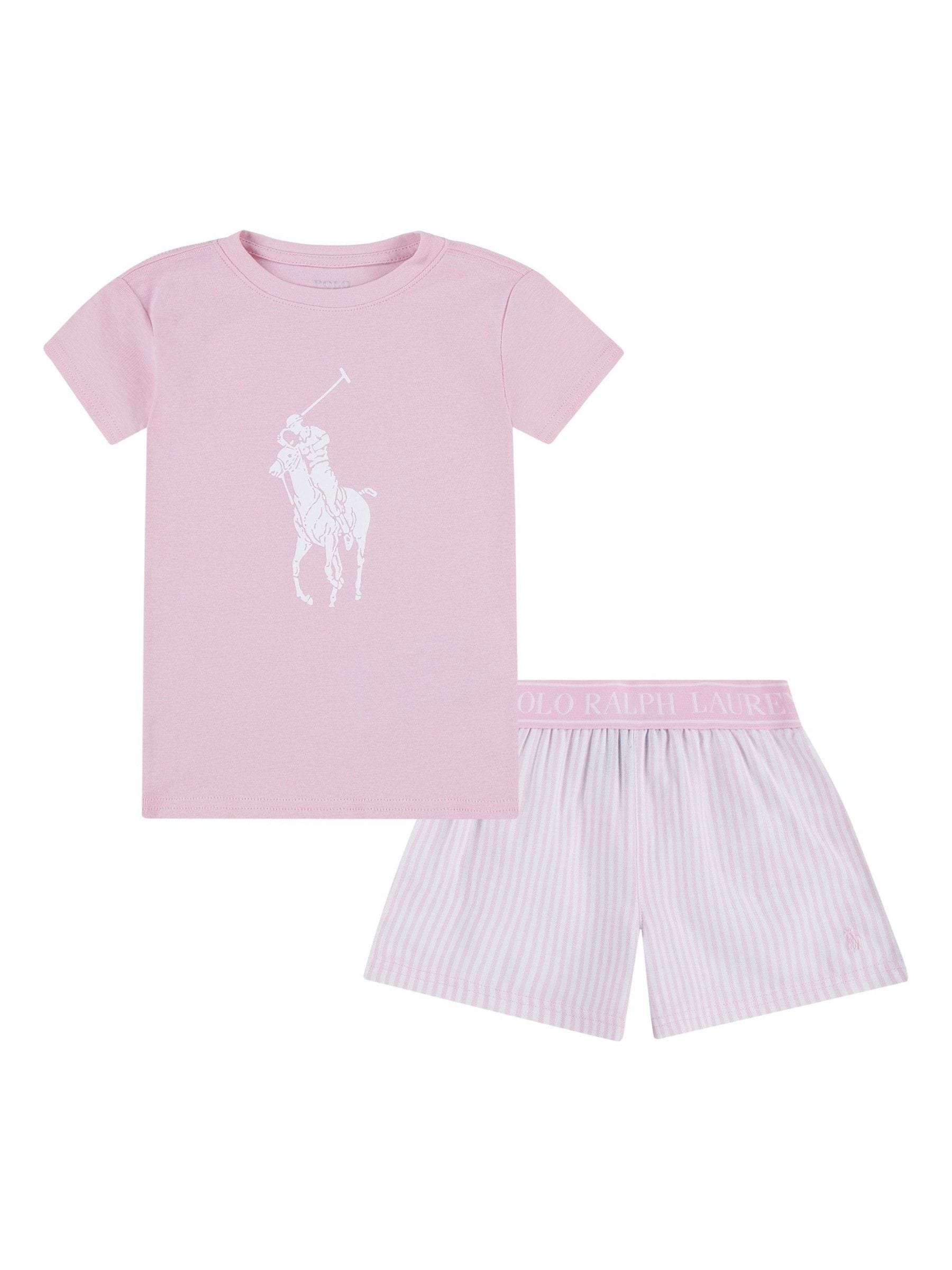 Buy Polo Ralph Lauren Pink Pony Logo T Shirt And Shorts Pyjamas Set from Next Austria