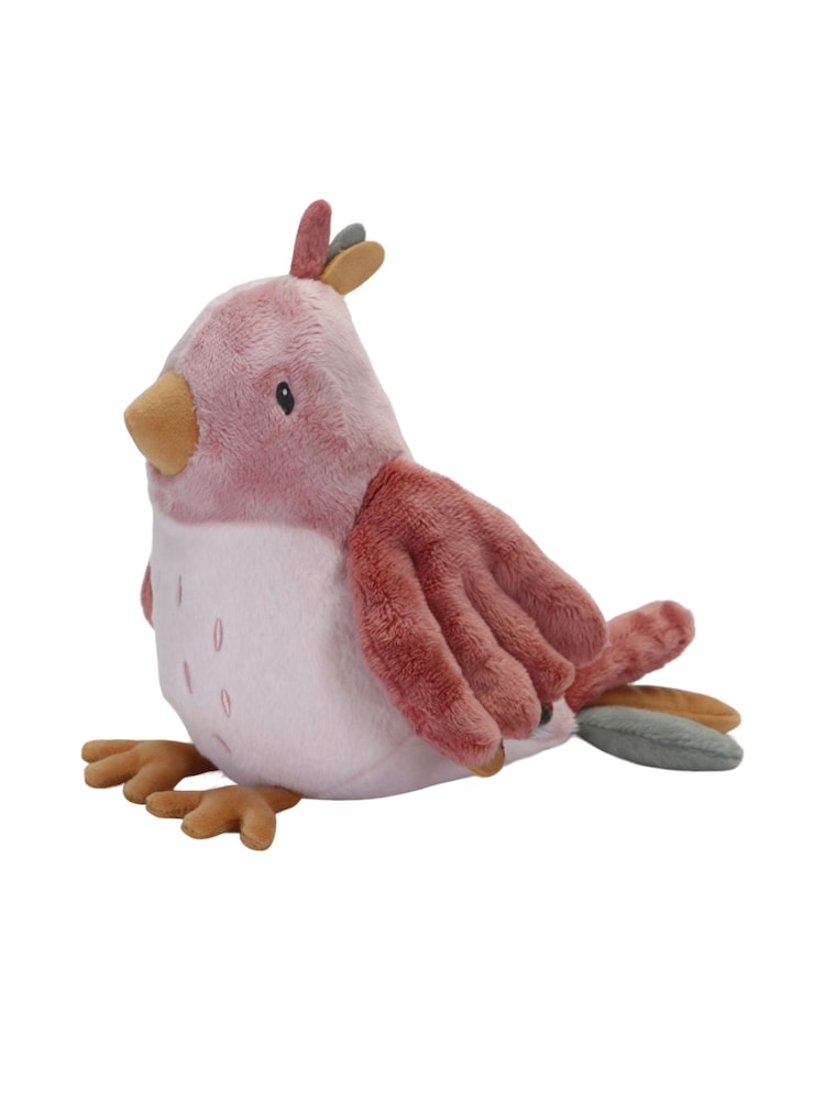 Little Dutch Pink Flowers and Butterflies Cuddly Toy Bird - Image 1 of 4