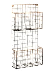 Maison by Premier Black/Rose Gold Mounted Magazine Rack - Image 3 of 4