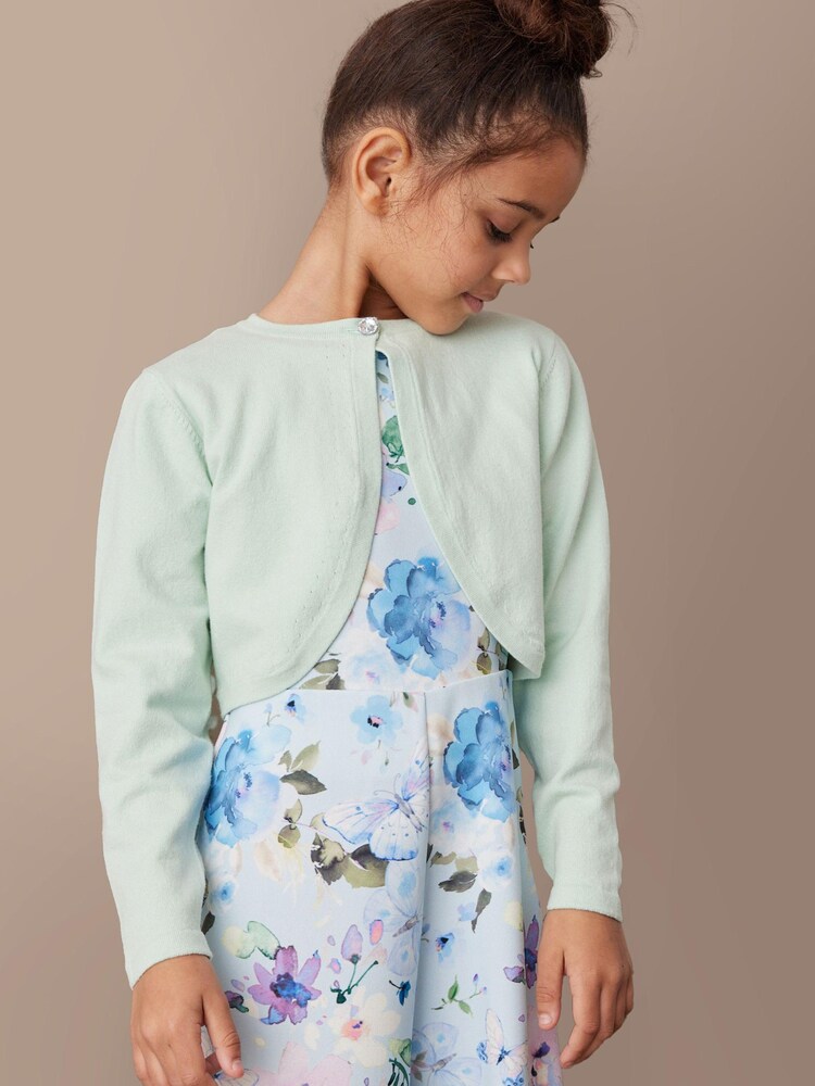 Mint Green Occasion Shrug (3mths-16yrs) - Image 1 of 5