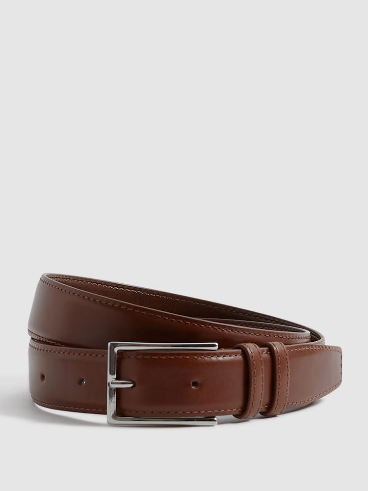 Reiss Tan Martin Formal Suit Belt - Image 1 of 6 Reiss Tan Martin Formal Suit Belt - Image 1 of 6