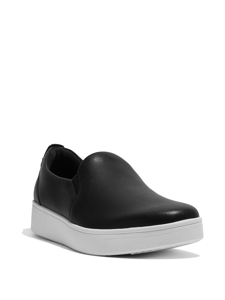 FitFlop Rally Leather Slip-On Skate Trainers - Image 2 of 4