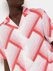 River Island White Digital Print Textured Shirt - Image 3 of 4