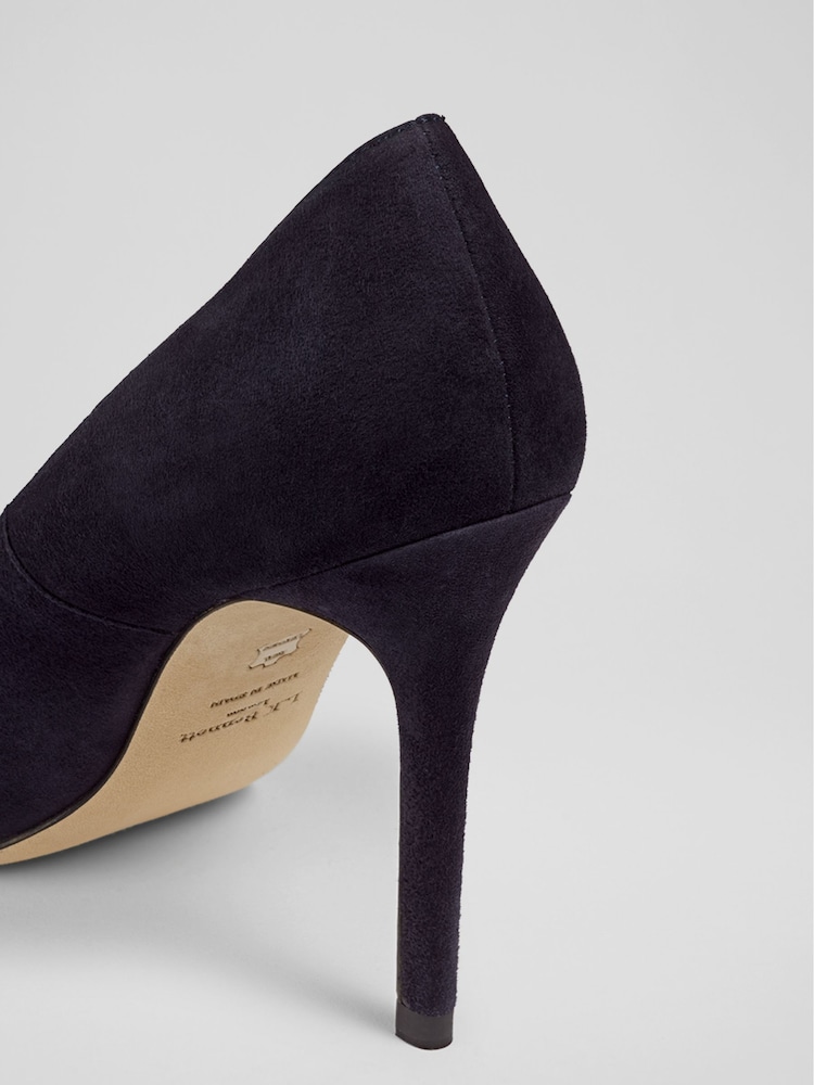 LK Bennett Blue Fern Suede Pointed Courts - Image 4 of 4