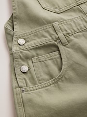 Sage Green Denim Barrel Dungaree Jumpsuit - Image 6 of 7
