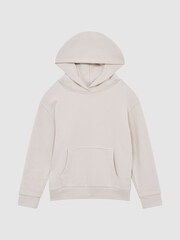 Reiss Cream Alexander Oversized Cotton Jersey Hoodie - Image 2 of 9