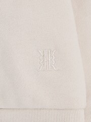 Reiss Cream Alexander Oversized Cotton Jersey Hoodie - Image 9 of 9