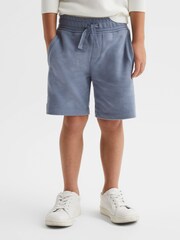Ashley-Blau - Reiss Henry Jersey-Shorts mit Kordelzug - Bild 1 von 6