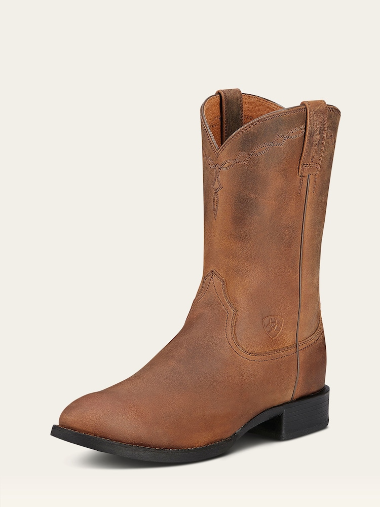 Ariat Brown Heritage Roper Western Boots - Image 2 of 2