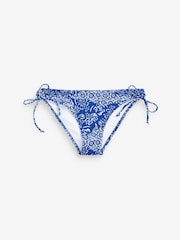 Blue Tie Side Briefs Bikini Bottoms - Image 4 of 4