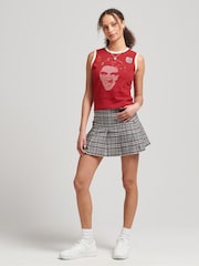 Superdry Red 100% Cotton Allstars Graphic Vest Top - Image 2 of 4