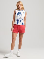 Superdry Cream 100% Cotton Allstars Graphic Vest Top - Image 4 of 4